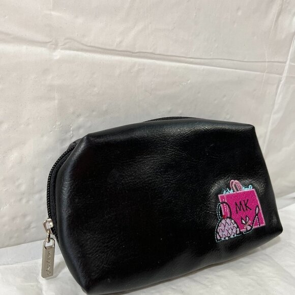 Mary Kay MK Logo Makeup Cosmetic Travel Bag Pouch Black Pink Small Girlfriend - Picture 1 of 9